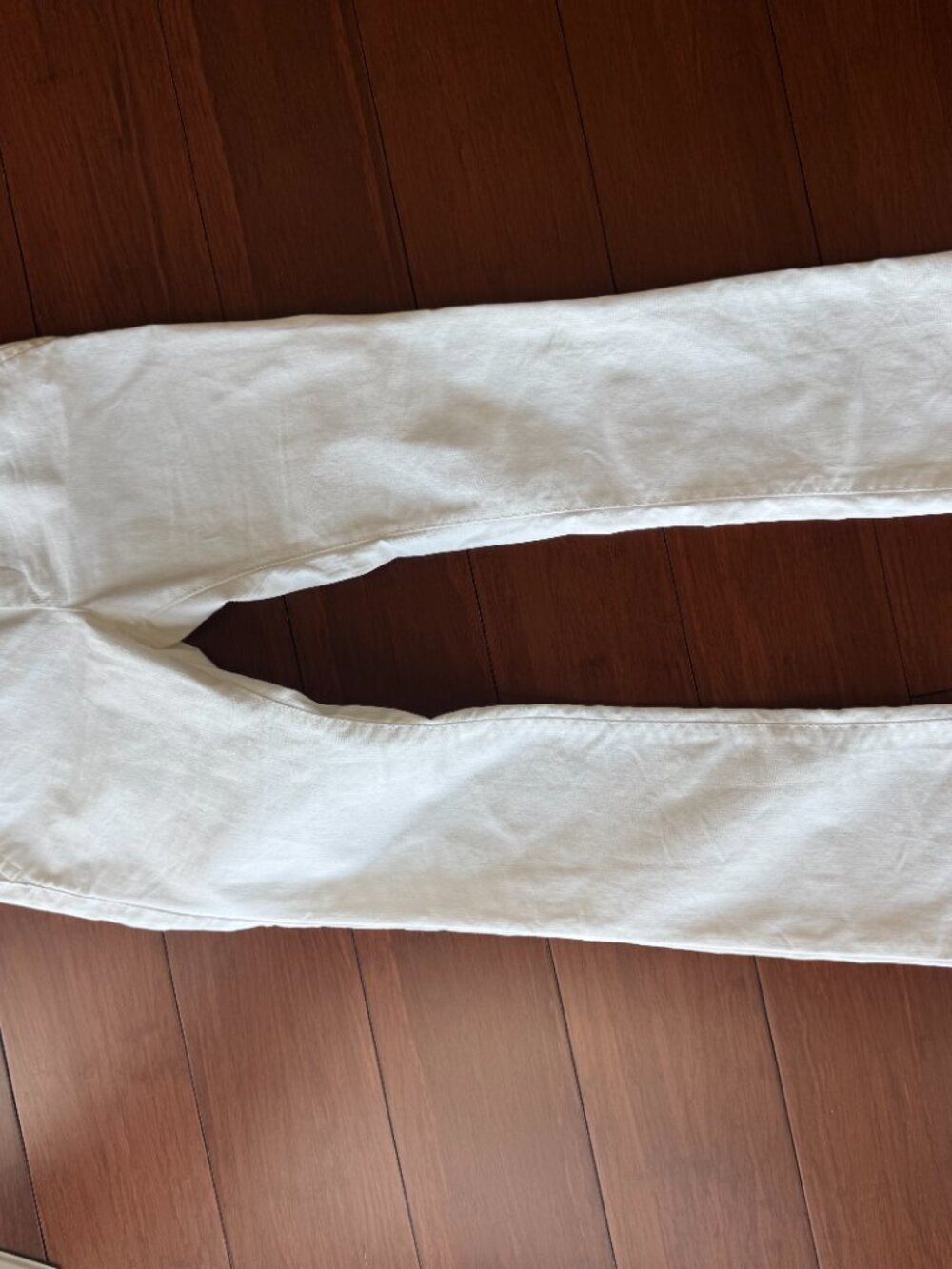 Bevy Flog White Stretch Boot Flare Pants Cotton Lycra Sz 24 - Picture 5 of 9